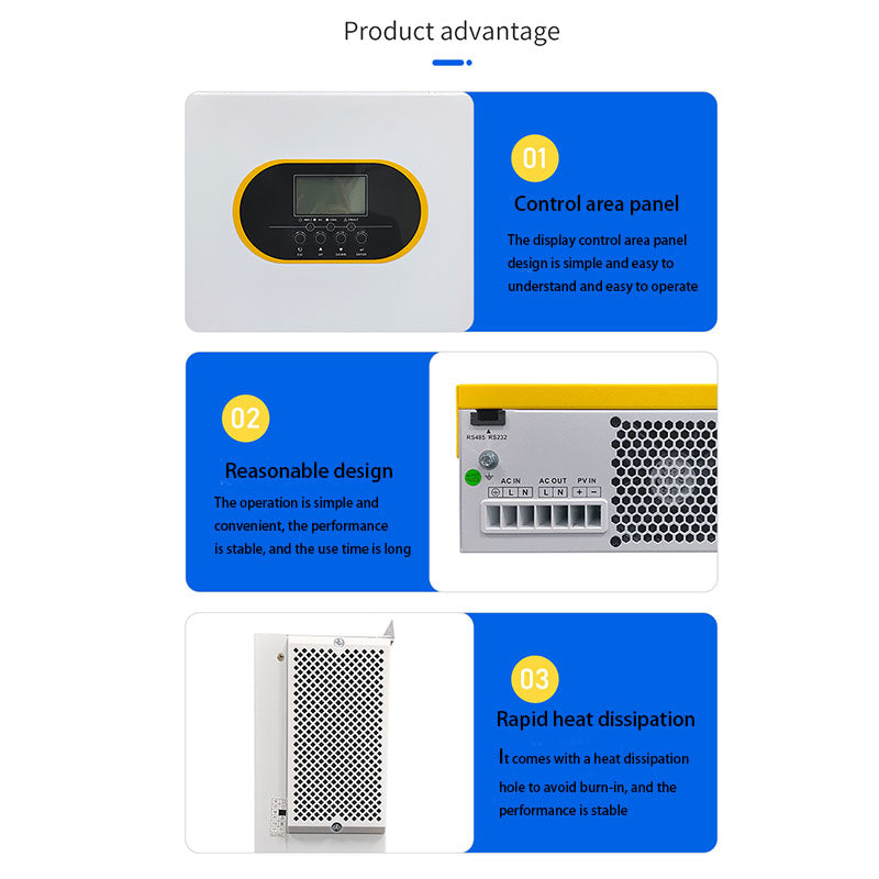Solar inverter all-in-one machine 3.5 controller off-grid pure sine wave photovoltaic inverter intelligence