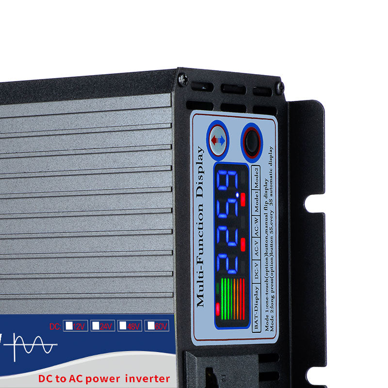 Color screen display high-power on-board inverter 12V 24V 48V 60V To 220V 3000W