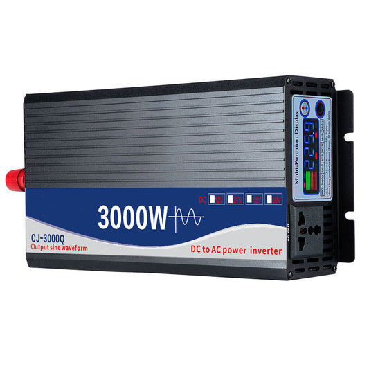 Color screen display high-power on-board inverter 12V 24V 48V 60V To  220V 3000W