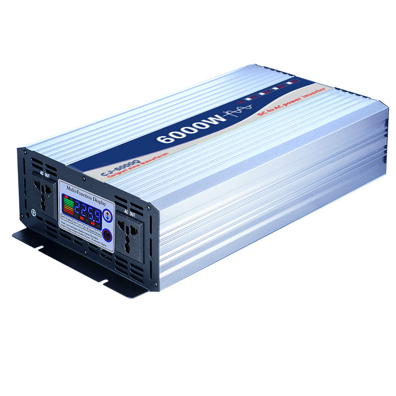 Color screen display high-power on-board inverter 12V 24V 48V 60V To  220V 6000W